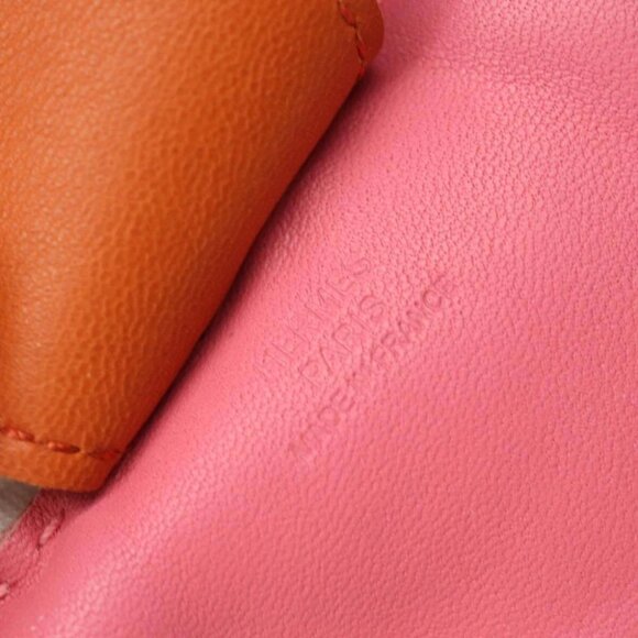 HERMES Rodeo Charm Leather Pink Auth - Picture 8 of 14